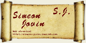 Simeon Jovin vizit kartica